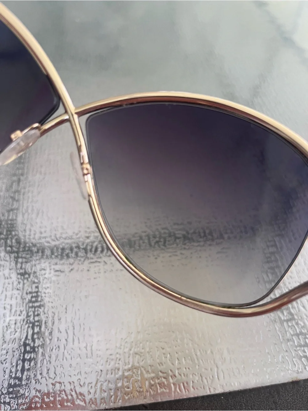 Tom Ford Whitney Gold Oversized Sunglasses As Is